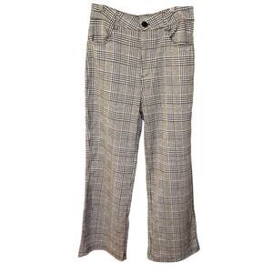 Uniq Houndstooth Black and Gray Size Medium M Wide Leg Pants Career Work NWT